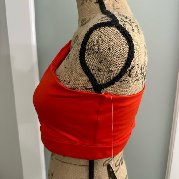 NWT ZUMBAWEAR “Zumba HAPPY” one shoulder sports bra XXL in Red Hot - Picture 5 of 8